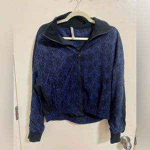 Athleta Brooklyn Bomber Jacket in Cobra Print Small